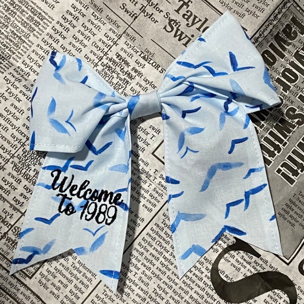 1989 Taylor Swift eras tour embroidered Hair Bow